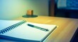 © Ichol Digital - Notebook And Pen organized neatly in dorm desk chalk dust feel