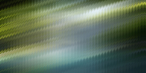 Abstract 3d depth background with streaks of light in green and blue tones for digital design applications