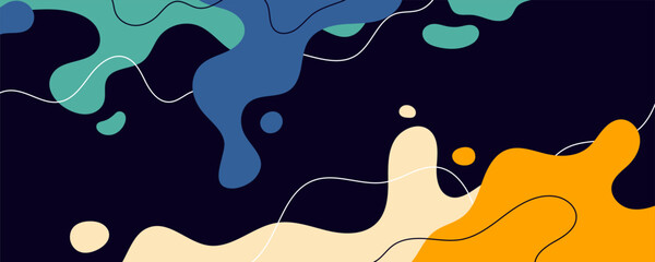Wall Mural - abstract background with colorful blots vector illustration design art shape