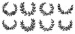 © Katarzyna - Hand drawn floral wreath and laurel collection in sketch style