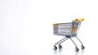 © MstEva - Shopping cart on white background conceptual shopping or retail design