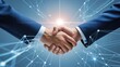 © Proshanto Mondol - Handshake Deal: A detailed shot of a firm handshake between two business partners against a futuristic background. Symbolizing agreement, success, and collaboration in the corporate world.