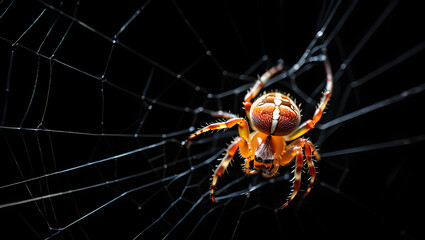 Intricate spider web macro photography detailed arachnid close-up detailed spinneret creature nature wildlife macro shot outdoor