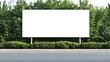 © afridwi - Blank billboard with green trees background