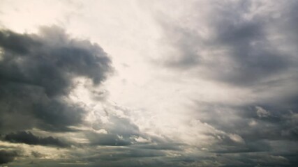 Wall Mural - Time lapse of cloudy sky at overcast