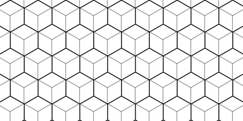 Patterned cube background hexagonal shape. Abstract impossible.Completely seamless.geometric 3d vector wallpaper.honeycomb. isometric.together.squares.vector