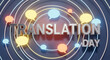 © Hasnain - Celebrate International Translation Day with vibrant text and speech bubbles, global communication