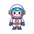 © sk - Cute Astronaut Cartoon Isolated on White Background