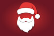 © Vasyl Yurlov - Merry christmas vector concept red with christmas hat and santa white beard illustration