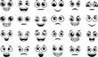 © PixelsWorld - Cartoon Facial Expression Icon Set Featuring 25 Colorful Emotions and Reactions for Communication, Education, and Design