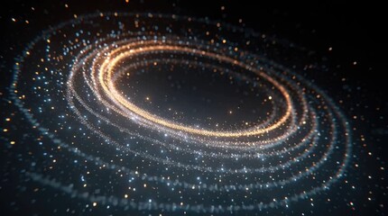 Wall Mural - abstract swirling galaxy of light particles