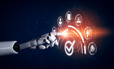 Wall Mural - ai powers quality assurance through intelligent control systems, compliance monitoring, and virtual 
