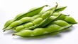 © Paris - Fresh Green Edamame Pods Isolated On White Transparent Background