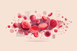 © lemonmoon - Red blood cell plasma medical science health flat infographic style bloodstream abstract floating biology anatomy illustration background modern digital design healthcare microscopic oxygen