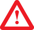 © DesignStoreHUB - Universal red warning triangle symbol with exclamation mark alerts viewers to danger or caution