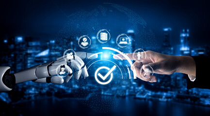 Wall Mural - ai powers quality assurance through intelligent control systems, compliance monitoring, and virtual 