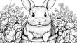 © muhfuadi - Cute rabbit in floral basket
