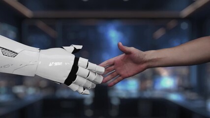 Wall Mural - a hand supports a glowing globe featuring artificial intelligence elements, gears, and chat bubbles 