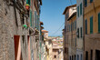 In the streets of Siena: Via di Vallerozzi at Siena, Toscana, Italy