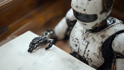 Robot Reads a Book - Artificial Intelligence and Learning.