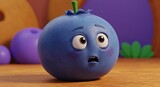 Blueberry character cartoon