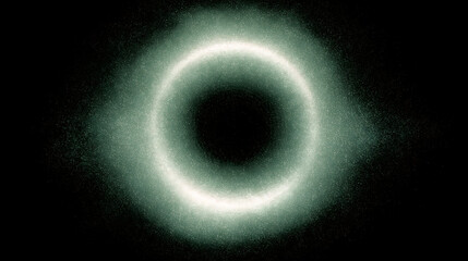 an artistic illustration of a black hole or solar eclipse in deep space. a glowing, ethereal ring of