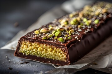 Wall Mural - delicious dubai chocolate bar on a table