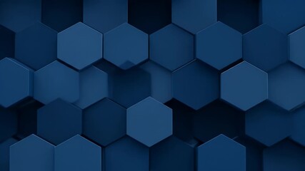 Abstract Background Deep Blue Hexagon Pattern Smooth Light