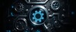 © Innovative Image - inspecting webpage performance with a magnified gear system for detailed analysis and optimization | technology, business, data, improvement, analysis theme