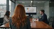 © ArtSync Studio - Business Meeting Professional Woman Leading Discussion with Colleagues in Conference Room