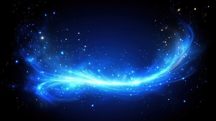 Blue Starry Sky Light Band Background