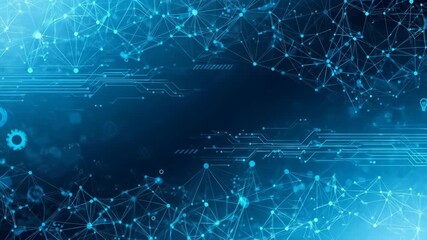 Abstract network connection structure with technology illustration