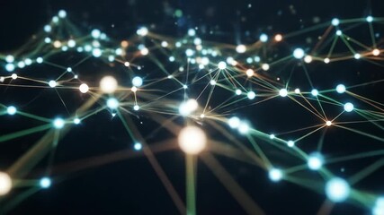 Abstract network illustration with glowing nodes and connecting lines