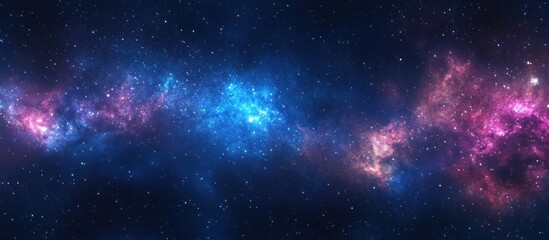 Vivid Cosmic Landscape, A Stunning Depiction of a Galaxy in Deep Space