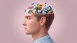 © Slowlifetrader - Cluttered and excessive thoughts. Unnecessary mental clutter. Too much unnecessary trash in the brain reduces thinking efficiency.