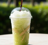 sugar cane ice in a glass