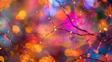 Wall Mural - enchanting abstract background filled with vibrant colors. swirling patterns and bright lights creat