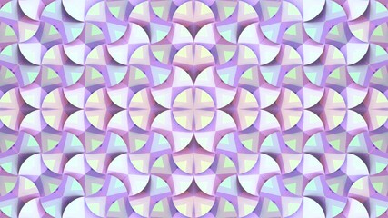 A delicate 4K background featuring a kaleidoscopic pattern of 3D elements
