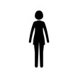 © MdAlif - Silhouette Illustration of a Woman Standing with Arms Down and Neutral Expression