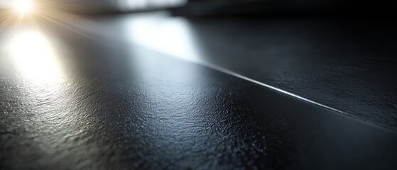 Wall Mural - abstract dark textured surface with light reflection, creating a modern and minimalist background co