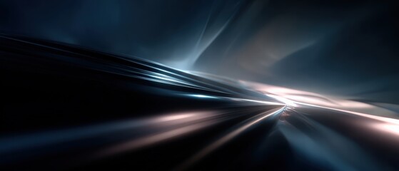 Wall Mural - abstract dark blue background with light streaks and smooth metallic texture concept of futuristic t