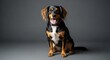 © madebycan - Minimalist Dog Studio Shot with Soft Shadow Lighting