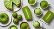 © Taniana Fomina - Assorted matcha desserts including cake, ice cream, and muffins