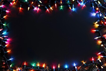 Wall Mural - string christmas lights electronics lighting outdoors.