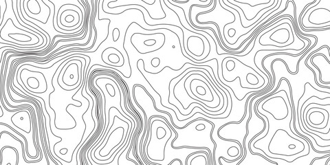 Wall Mural - Abstract vector topography map background with wavy contour lines, geometric grid, and mountain relief for hiking, navigation, and cartography design .