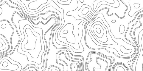 Wall Mural - Abstract vector topography map background with wavy contour lines, geometric grid, and mountain relief for hiking, navigation, and cartography design .