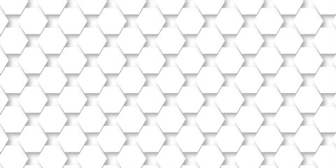 Wall Mural - Abstract honeycomb hexagon vector background .Geometric texture design with modern grid, digital tech mesh, seamless tile pattern and futuristic 3D hexagonal structure illustration .