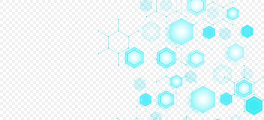 Wall Mural - molecular structure and genetic engineering, atom, neural network, neurons, dna molecule. scientific