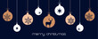 © krissikunterbunt - christmas bauble decoration with snowflakes and deer vector illustration
