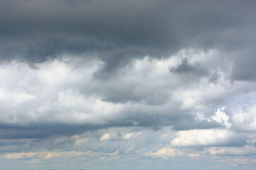 Wall Mural - overcast sky nature background. cloudy weather forecast. gloomy environment. dramatic atmosphere before the rain